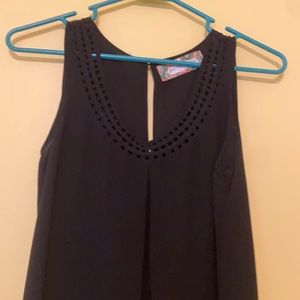 Sheer black tank top